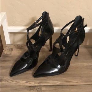 Black heels with straps